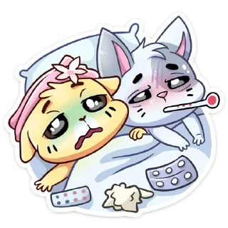 🤒 Зим Бисквит и Ванилька @Nyasticks, стікер Telegram 14 з 49