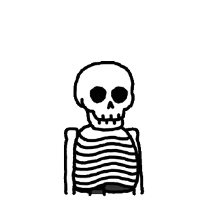 🤍 Skeleton @stickerstgrm, sticker Telegram 8 sur 25