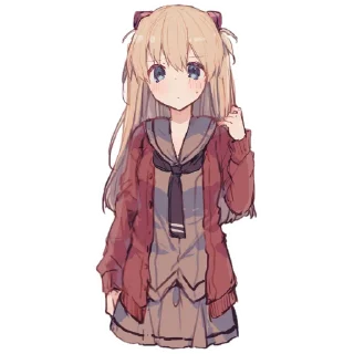 😢 Asuka Langley by goo98, Telegram sticker 5 of 27