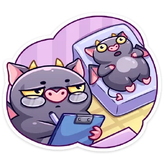 🙈 Чертёнок Лютик :: @stickroom, Telegram sticker 20 of 48
