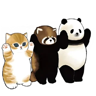 🥺 Панда и котик @TgSticker, стікер Telegram 4 з 40