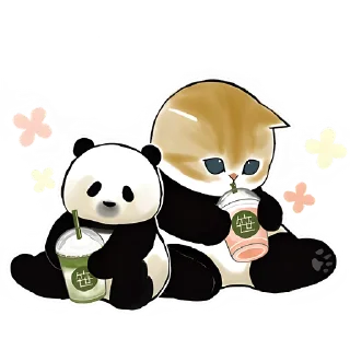 😋 Панда и Нян @Nyasticks, стікер Telegram 9 з 41