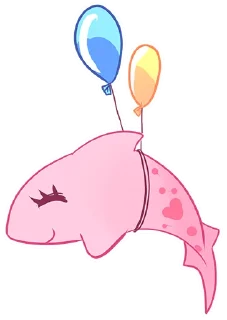 🎈 Pink shark(@Valeria_Fills_art), стікер Telegram 23 з 29