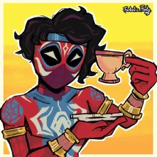 🪭 Pavitr Prabhakar by @sennsunn, sticker Telegram 17 sur 17