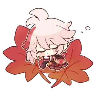 💖 Kazuha by @Chto_to_yMHoe and @UgolokKadzuhiUwU 🍁🍁🍁, стикер Telegram 24 из 57