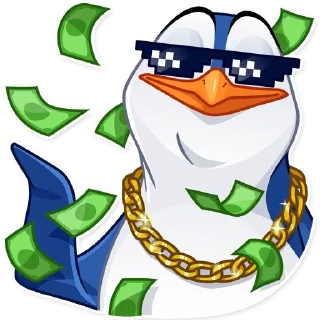 🤑 Penguin Kevin, sticker Telegram 17 sur 25