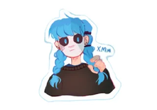 😱 Sally Face by reroro (@TgSticker), sticker Telegram 9 sur 15