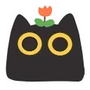 🌷 Черный кот @TgEmodziBot, Telegram sticker 24 of 40
