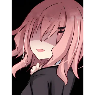 😶 Розоволосая-тян @Nyasticks, sticker Telegram 20 sur 32