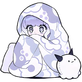 🥶 Ленивая-тян @Nyasticks, стікер Telegram 10 з 29