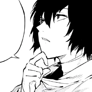 ♠️ Osamu Dazai ≈ @wujsed, стикер Telegram 20 из 74