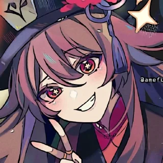 😟 Ху Тао @Lol_a_chto, Telegram sticker 13 of 120