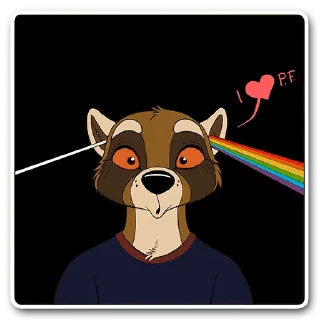 ❤️ Nik the Raccoon, sticker Telegram 14 sur 28