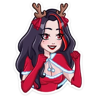 😁 Новогодняя Лилит @Nyasticks, стикер Telegram 22 из 49