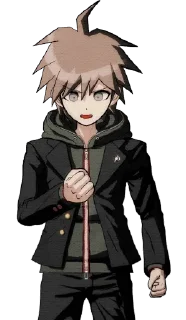 😌 ~ makoto naegi by @wanna_s_l_e_e_p ~, Telegram sticker 10 of 120