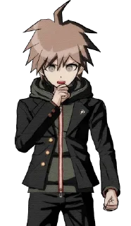 🤔 ~ makoto naegi by @wanna_s_l_e_e_p ~, Telegram sticker 12 of 120