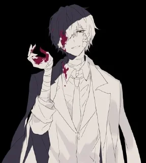 🖤 Dazai Osamu, Telegram sticker 19 of 50