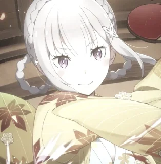 💜 Emilia Re:Zero, стикер Telegram 20 из 50