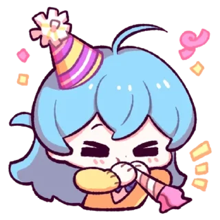 🥳 ✿Лили✿ @anime_sticks, стикер Telegram 15 из 32
