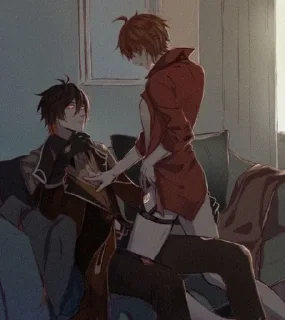 🌟 Тарталья и Чжун ли/люмин @Uing, sticker Telegram 21 sur 31
