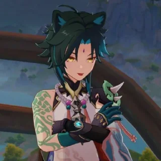 🐚 Сяо, sticker Telegram 23 sur 35