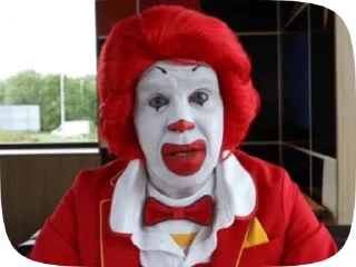 🙄 Ronald McDonald Memes, стикер Telegram 23 из 41