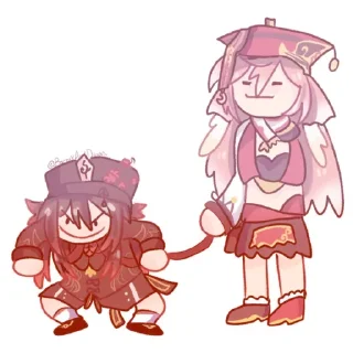 💋 ⊹‌ °   𝆺𝅥 ⲨⲁⲛⲦⲁⲟ  𓆪  𝆺𝅥 @genshin_st1ckers, Telegram sticker 19 of 25