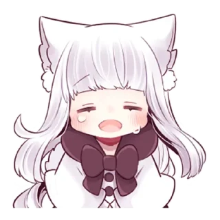 😊 Волчица-тян @tg_sticks, Telegram sticker 7 of 37