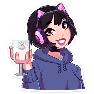 #️⃣ Анечка | @Stick4Gram, стікер Telegram 10 з 40