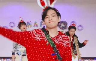 😶 НОВЫЙ ГОД С BTS @hello_unnie, стікер Telegram 1 з 50