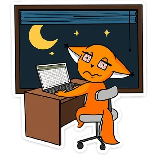 😴 Ши в офисе :: @stickroom, стикер Telegram 21 из 48