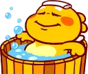 🛀 QooBee Agapi :: @line_stickers, стікер Telegram 3 з 40