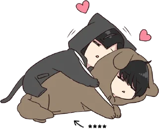 😴 Yurudara-chan. & Yurudara-kun. 2 :: @line_stickers, стікер Telegram 13 з 80