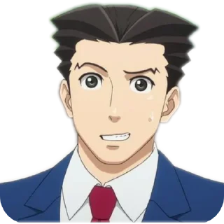 🤨 Phoenix Wright, стикер Telegram 11 из 36