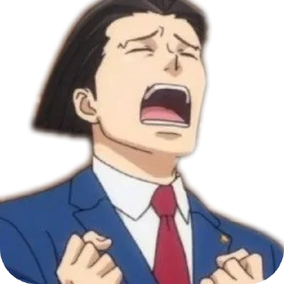 👄 Phoenix Wright, стикер Telegram 13 из 36