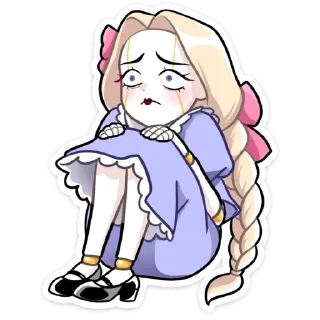 😳 Кукла Алиса @Nyasticks, Telegram sticker 8 of 49