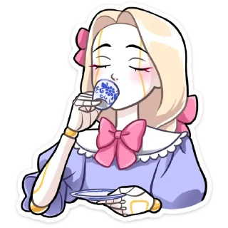 🍷 Кукла Алиса @Nyasticks, Telegram sticker 6 of 49