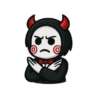🙅 Billy the Puppet  | by @stickers_by_ai, Telegram sticker 21 of 46