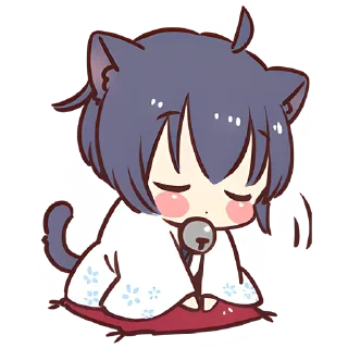 😔 Чёрный зимний кот @Nyasticks, sticker Telegram 17 sur 41