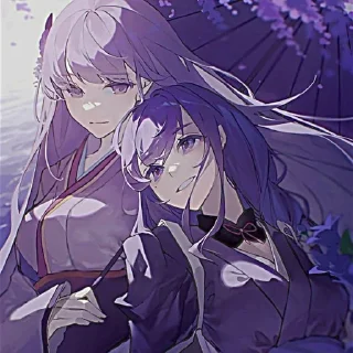 👩‍🤝‍👩 .`.•raiden shogun. by @miraxismeow., sticker Telegram 10 sur 12