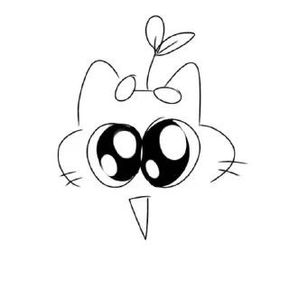 🥺 кот с цветком на голове @yanna_ogr, стікер Telegram 10 з 34