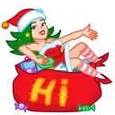 👋 Santa Girl, стикер Telegram 5 из 21