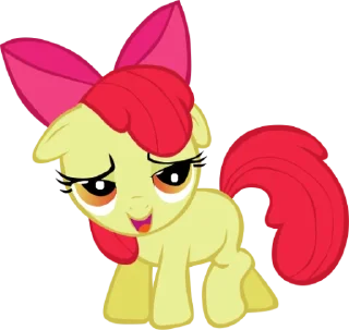 😋 Apple Bloom | @MyLittlePony_bots, стікер Telegram 18 з 114