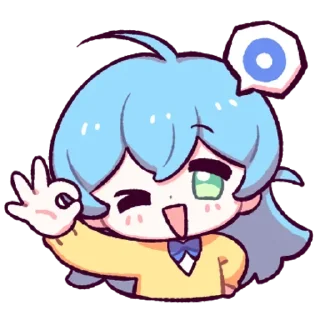 ⭕ ✿Лили✿ @anime_sticks, Telegram sticker 9 of 32