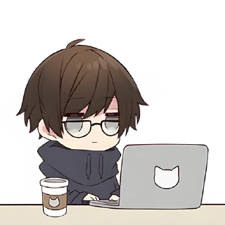 🥸 Менхера-кун 10 @Nyasticks, Telegram sticker 16 of 41