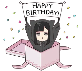 🎁 Yurudara-chan. & Yurudara-kun 5 :: @line_stickers, стікер Telegram 14 з 80