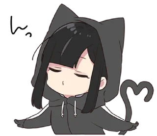 😗 Yurudara-chan. & Yurudara-kun 5 :: @line_stickers, стікер Telegram 19 з 80