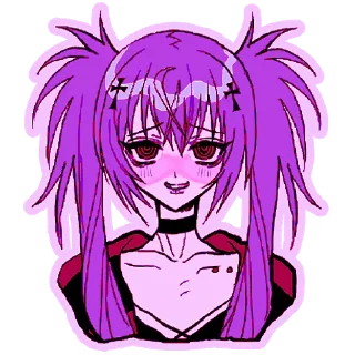 😊 Ультрамариновая-тян 2 @Nyasticks, Telegram sticker 14 of 33