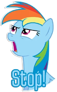 😠 Rainbow Dash speaks | By @Egor418, стікер Telegram 14 з 53