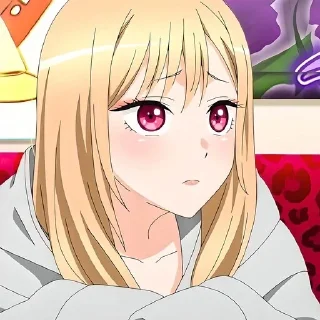 😕 Марин Китагава @anime_stickerr, Telegram sticker 11 of 20